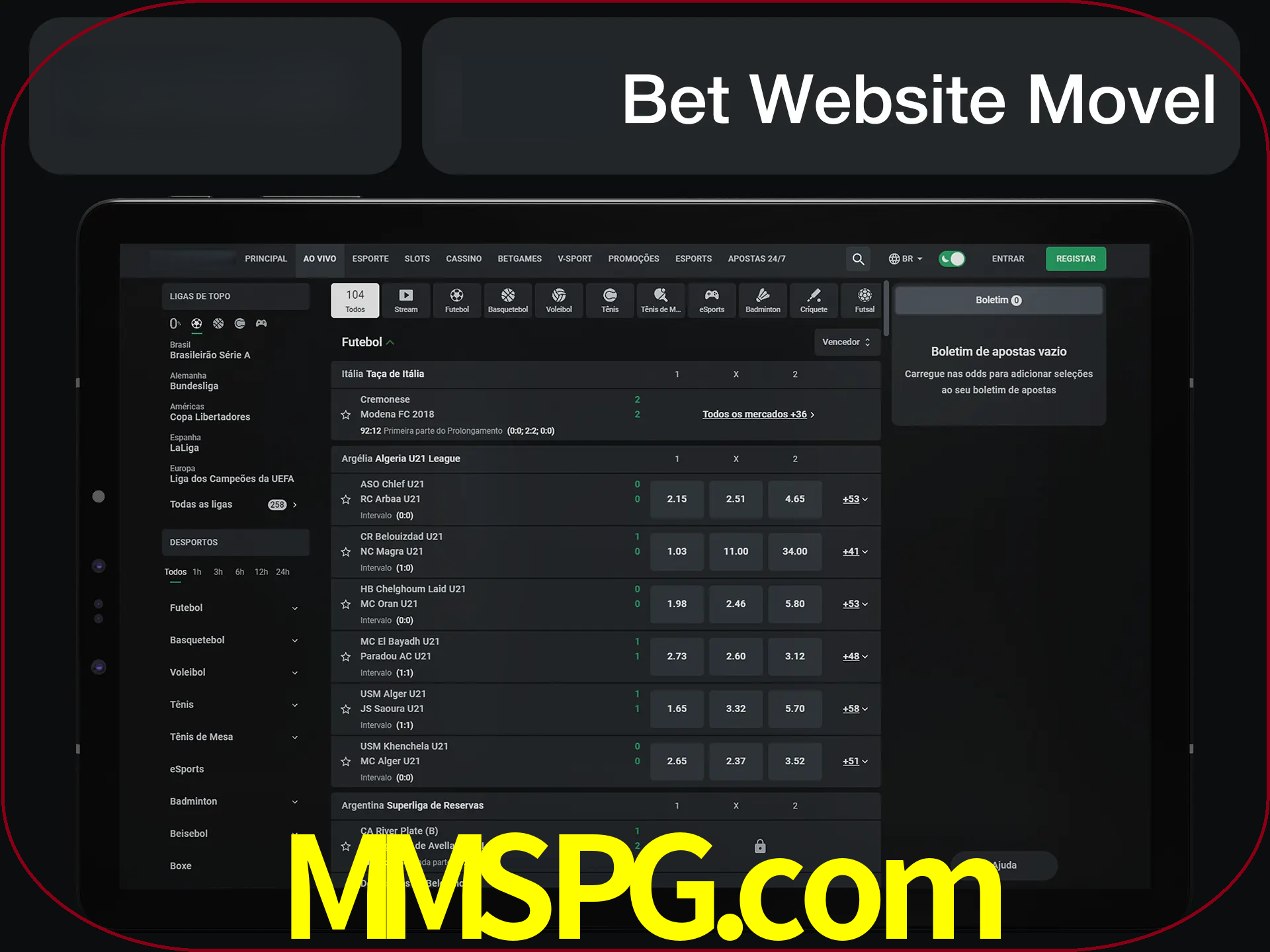 Use nosso website em qualquer dispositivo.